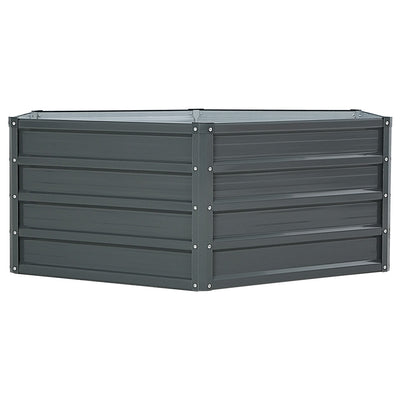 Green Fingers 2x Garden Bed 130x130x46cm Planter Box Raised Container Galvanised
