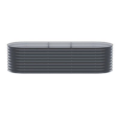 Green Fingers Garden Bed 240X80X56cm Oval Planter Box