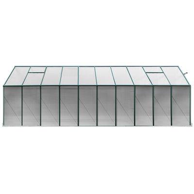 Green Fingers Greenhouse 6.3x2.44x2.1M Aluminium Polycarbonate Green House Garden Shed