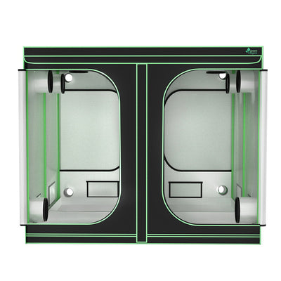 Green Fingers Grow Tent Kits 240x240x200cm Hydroponics Indoor Grow System Black