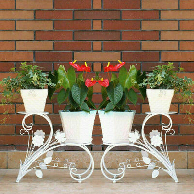 Set of 2 Plant Stand Wedding Garden Flower Shelf Rack