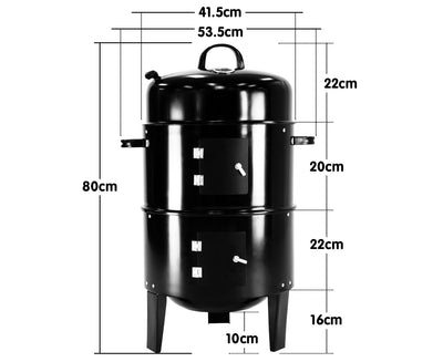 Wallaroo 3-in-1 Charcoal BBQ Smoker