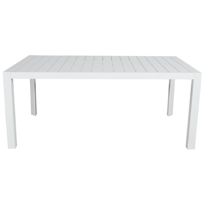 Iberia 7pc Set 178cm Aluminium Outdoor Dining Table Chair White