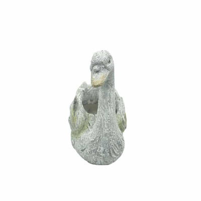 Elegant Swan Planter w Hole + Plug 34cm