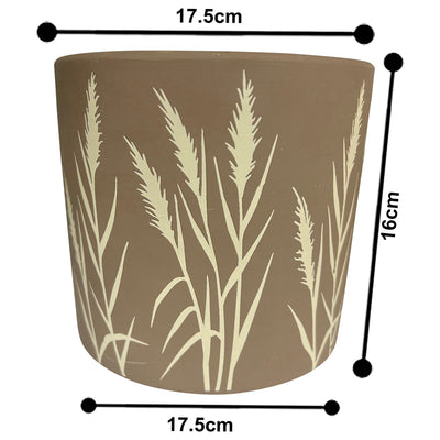 Set 3 Asst Flowergrass Design Planters w Hole + Plug 17cm