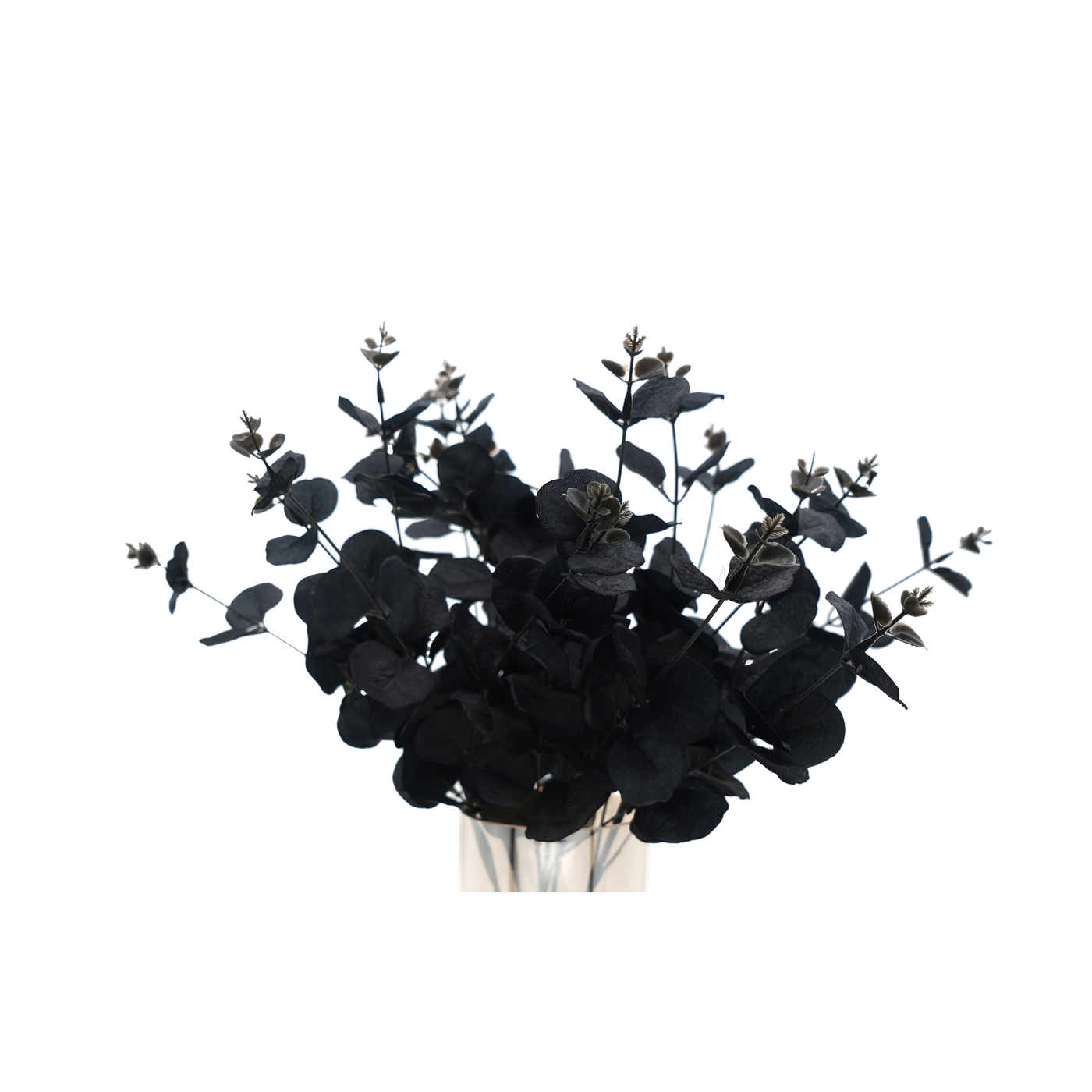 Faux Nordic Black Eucalyptus Leaf Stem