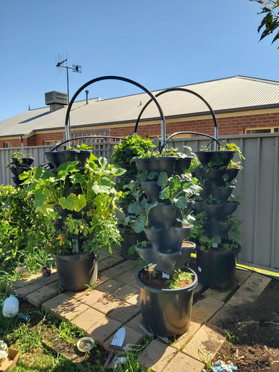 Single 5 Tier Extra Large Verandah Planter - Charcoal