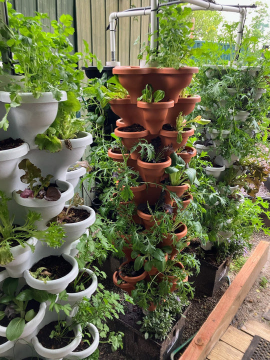 Single 5 Tier Extra Large Verandah Planter - Stone White