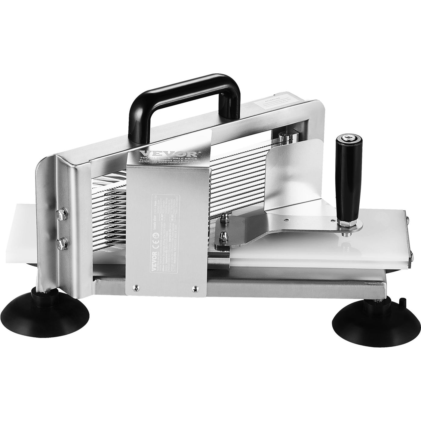 VEVOR Commercial Tomato Slicer, 3/16 inch Tomato Cutter Slicer, Stainless Steel Heavy Duty Tomato Slicer Machine, Manual Tomato Slicer with Non-slip Feet, for Cutting Tomatoes, Cucumbers, Bananas