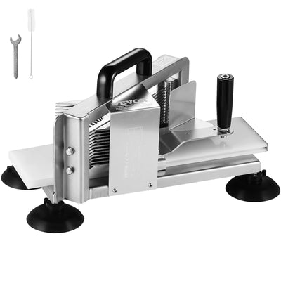 VEVOR Commercial Tomato Slicer, 3/16 inch Tomato Cutter Slicer, Stainless Steel Heavy Duty Tomato Slicer Machine, Manual Tomato Slicer with Non-slip Feet, for Cutting Tomatoes, Cucumbers, Bananas