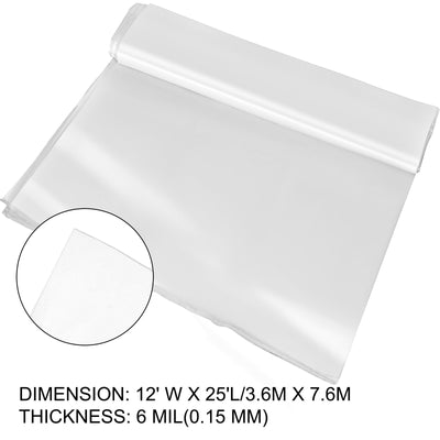 VEVOR Greenhouse Film, Greenhouse Polyethylene Film 12x25 ft Greenhouse Plastic