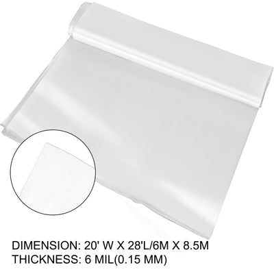 VEVOR Greenhouse Film, Greenhouse Polyethylene Film 20x28 ft Greenhouse Plastic