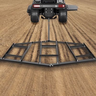 VEVOR Driveway Drag, 84" Width Tow Behind Drag Harrow, Q235 Steel Driveway Grader with Adjustable Bars, Support up to 50 lbs, Driveway Tractor Harrow for ATVs, UTVs, Garden Lawn Tractors